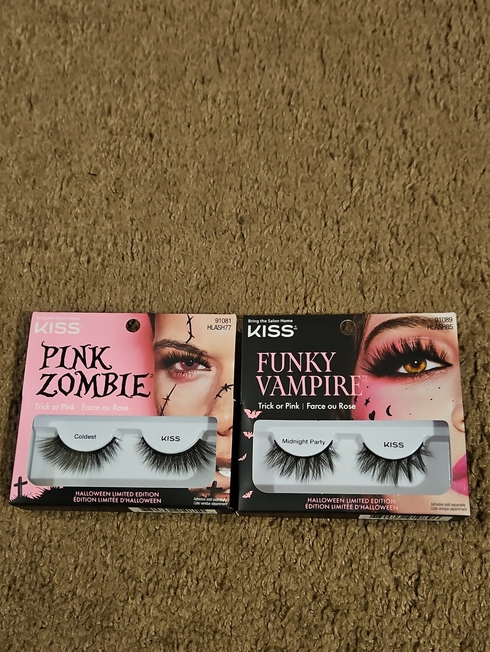 KISS Pink Zombie & Funky Vampire False Lashes